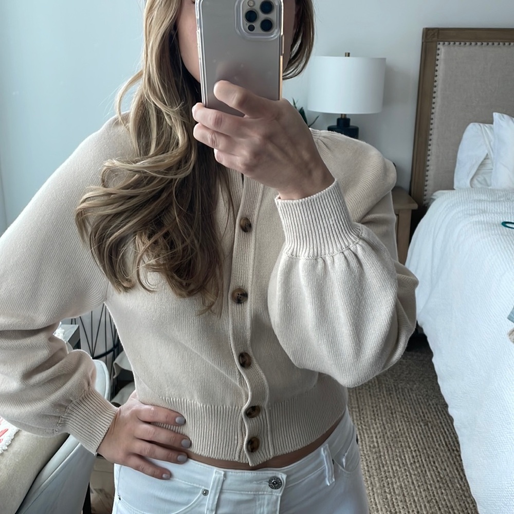 Ann Taylor Cardigan Beige